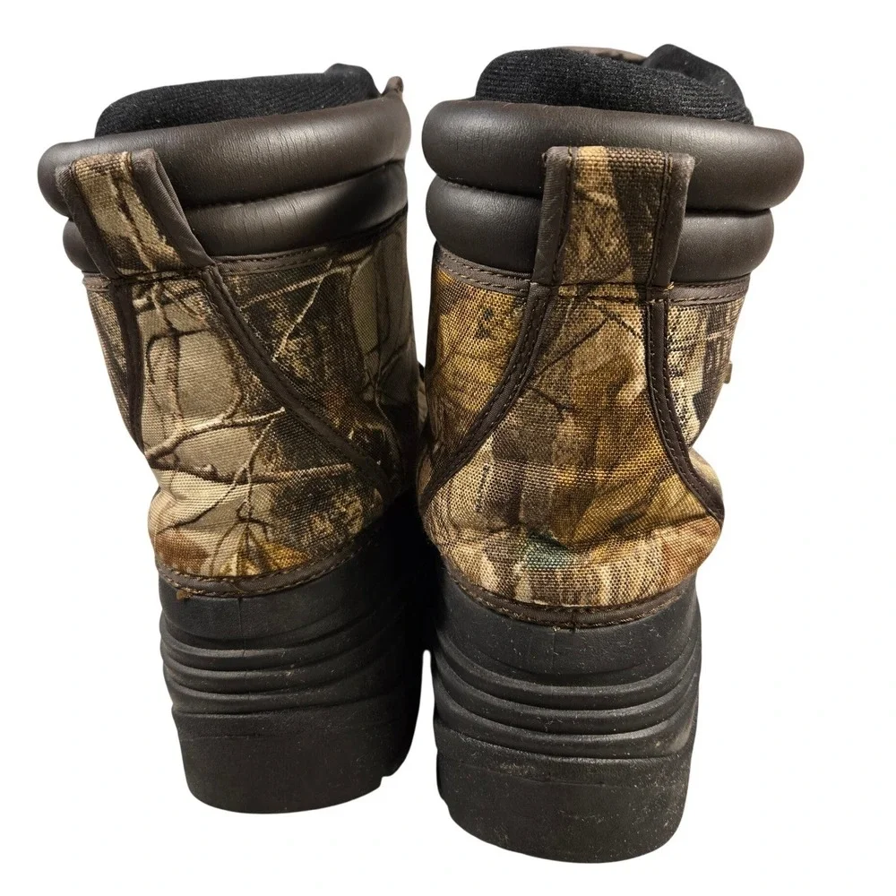 Field & Stream Mens Camo Hunting Snow Boots Insulated Rubber Shell Size 11